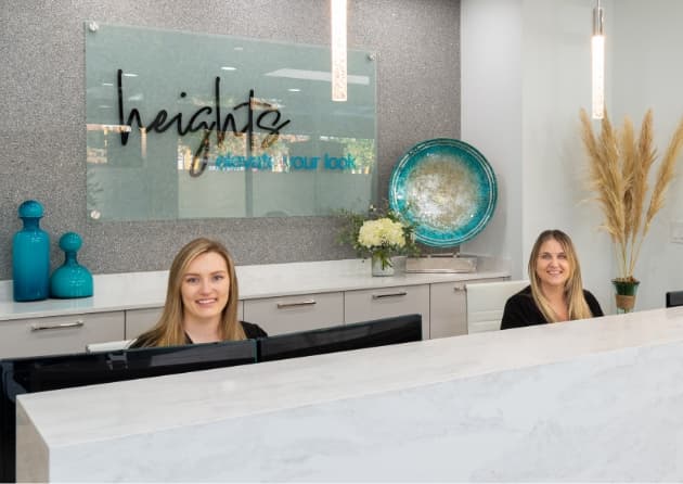 Heights Laser Centre staff sitting at front desk