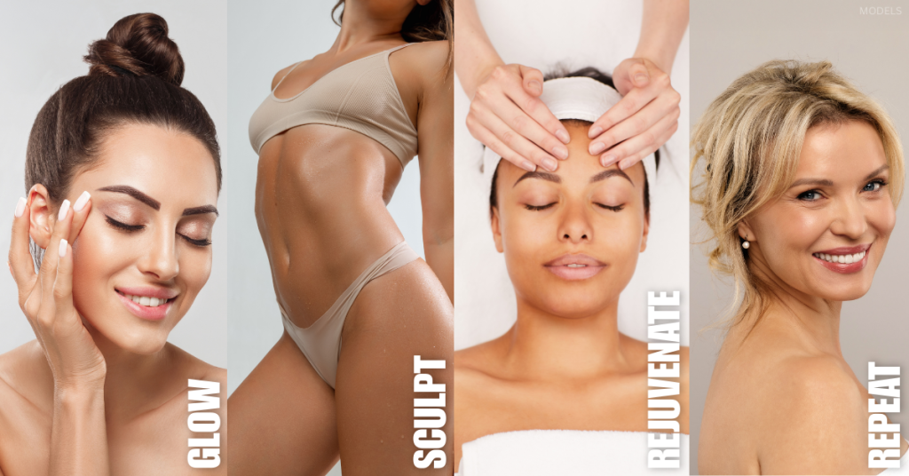 Glow, sculpt, rejuvenate, repeat with model images.