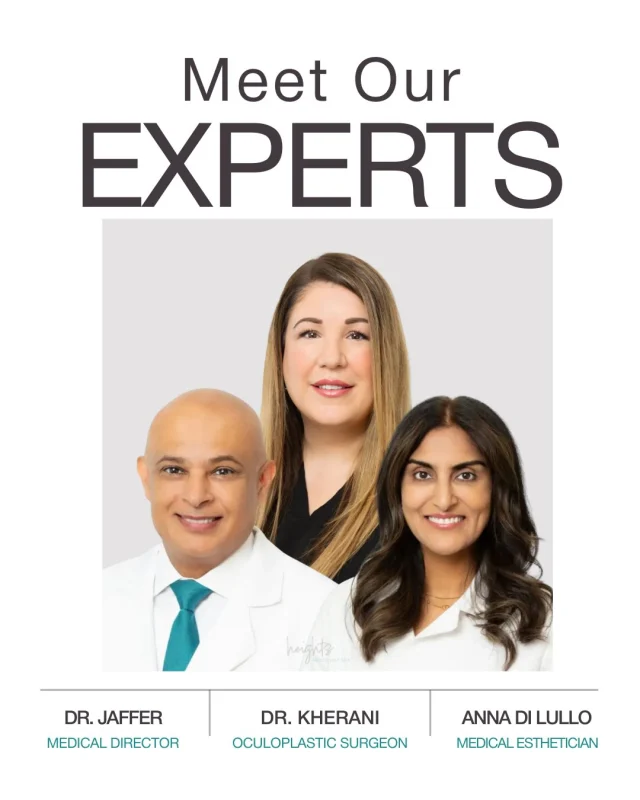 Meet the team behind some of the most trusted Botox, dermal filler, blepharoplasty, IPL and medical aesthetics treatments in Burnaby and the Lower Mainland.

At Heights Laser Centre, your care is led by:

Dr. Jaffer - experienced medical aesthetics injector specializing in Botox, HA filler, and non-surgical skin rejuvenation.

Dr. Kherani - fellowship-trained ophthalmologist and oculoplastic surgeon performing upper and lower blepharoplasty, as well as precision injectable treatments around the eye area.

Anna - certified laser technician and medical esthetician providing Hydrafacials, IPL for hyperpigmentation, advanced facials and body contouring treatments.

If you’re searching for Botox in Burnaby, eyelid surgery in the Lower Mainland, or customized skin treatments tailored to your goals, you’re in the right place.

Book your consultation through the link in our bio to get started.

📍 Burnaby Heights, 3992 Hastings Street
🌐 www.heightslaser.com