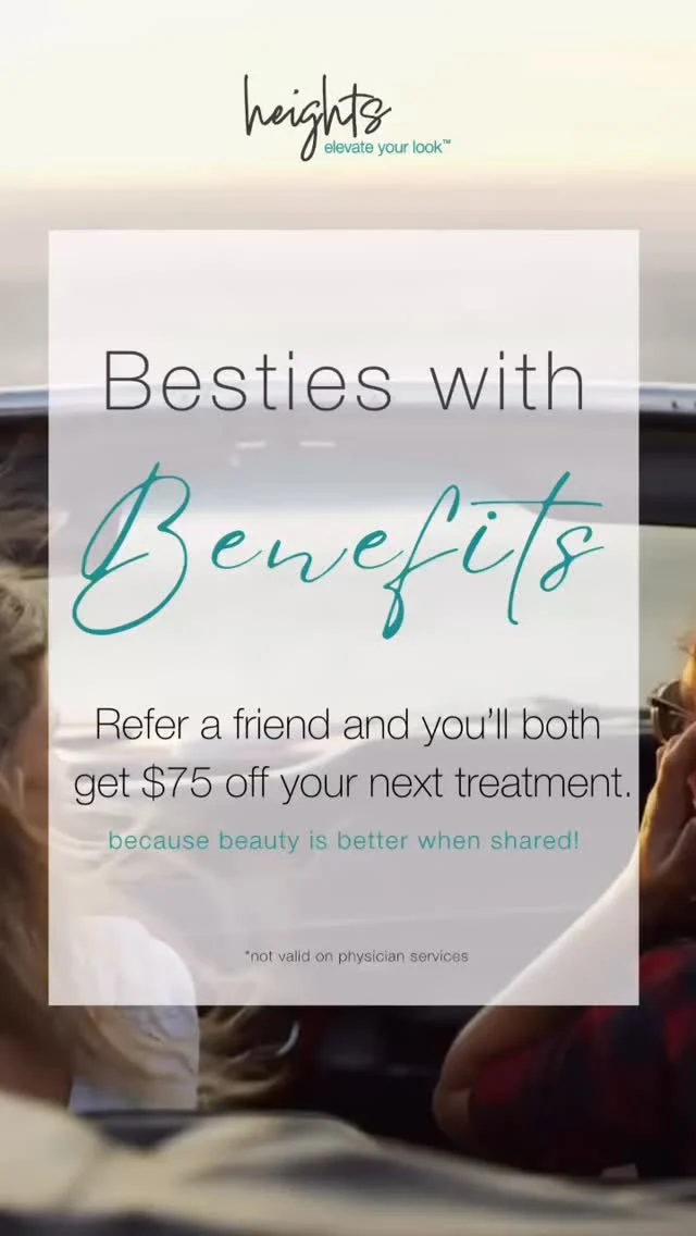 👯‍♀️✨ Besties with Benefits ✨👯‍♀️

Nothing says summer like getting your favorite treatments done with your best friend. ☀️💖

At Heights Laser Centre in Burnaby, our referral program makes self-care even sweeter:

💸 Refer a friend and they’ll receive $75 off their first treatment
💸 You’ll receive a $75 clinic credit to use toward your next treatment

Whether you’re booking laser hair removal, skin rejuvenation, body contouring, or a facial, there’s no better time to treat yourselves together. ✨

📞 Call us to book your appointment
📍 Visit us at 3992 Hastings Street, Burnaby

**Physician services not included.
**Terms and Conditions may apply call in clinic for more details.